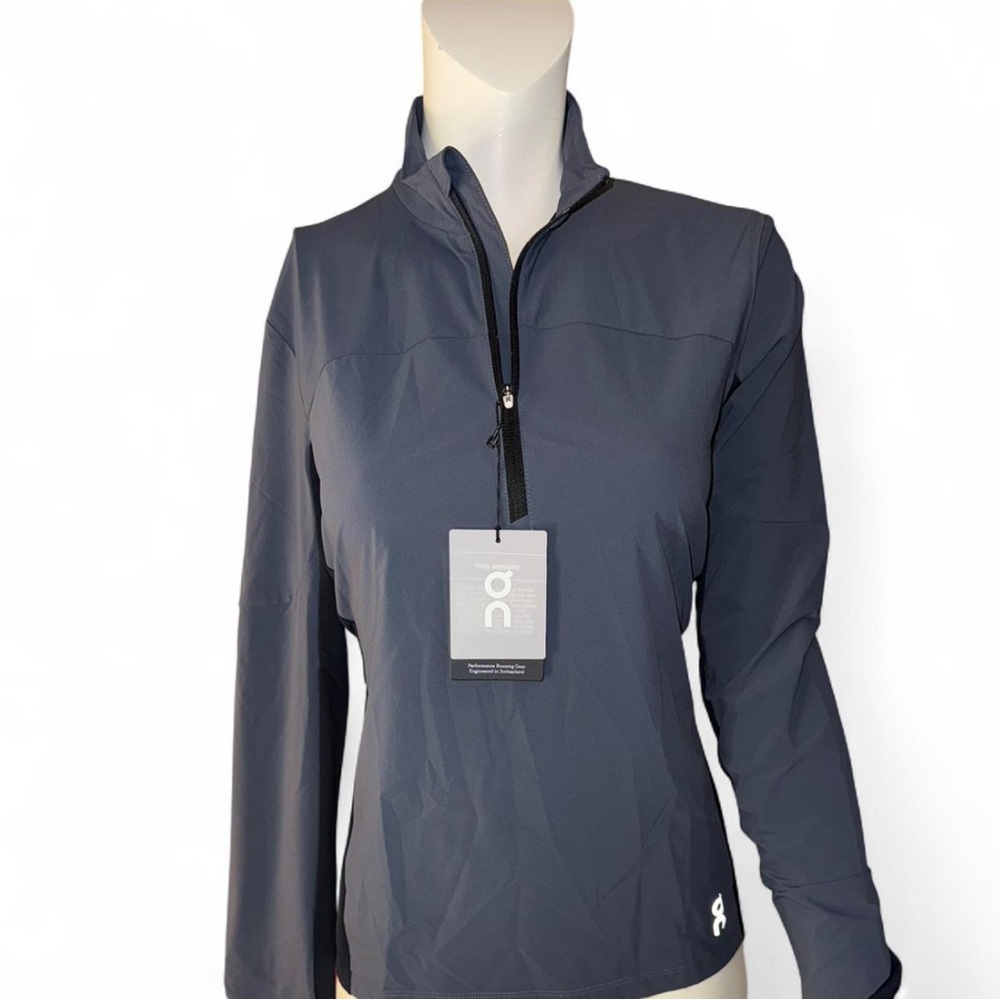 NWT On Running Grey Long Sleeve Mid Zip Up